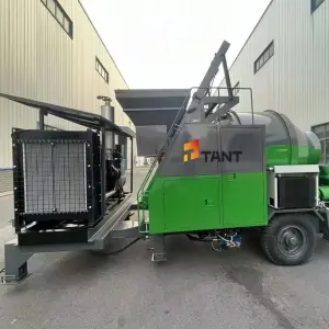 Diesel Small Inclined Concrete Delivery Pump with Remote Core Components Engine Motor Gear