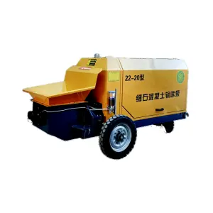 Small Concrete Mixer Pump Combo - Diesel Engine Powered Portable Equipment with Delivery Hose and Accessories