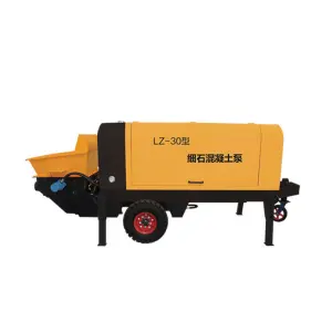Diesel Electric Cement Pump Truck Fine Stone Sand Sediment Pump Secondary Structural Column Concrete Pump Featuring Engine Motor