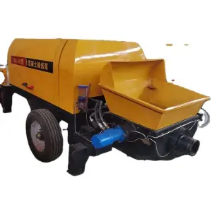 LUZUN 30M3/h Mini Trailer Cement Delivery Pump Concrete Mixer with Engine & Motor Core Components for Building Construction