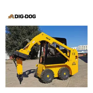 DIG-DOG Mini Skid Steer Loader 1000kg Small Wheel Skid Loader with 0.5cbm Bucket
