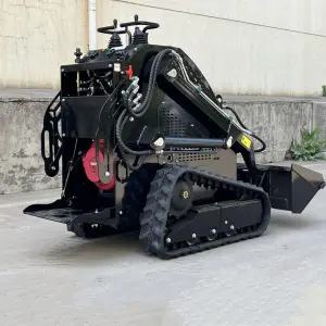 Powerful Hydraulic Telescope 4 Motors Mini Crawler 460 Skid Steer Loader with Tree Stump Grinder