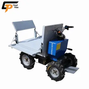 Construction Heavy Duty Electric Power 48V Battery Wheel Folding Industrial Gardening 300KG Flat Wheelbarrows