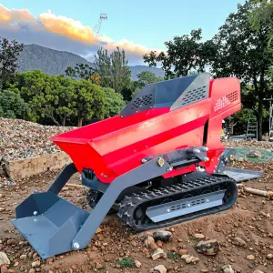 Self Loading Top Rank Garden Rubber Track 6.5hp Petrol Forestry Machinery Mini Track Crawler Dumper Ce