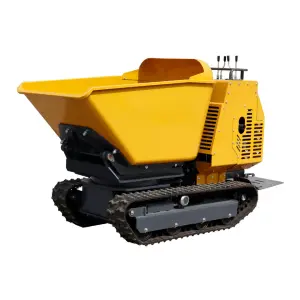 1200 Kg Gasoline Motor Powered HT1200 Hydraulic Rotation Mini Dumper Track Dumper