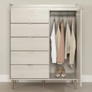 Modern Chest of Drawer Closet with Hanging Rod