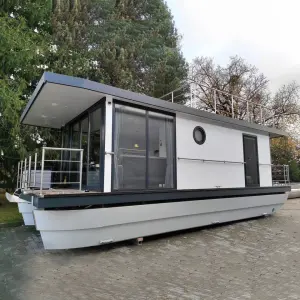 Aluminum Pontoon House Boat for Outdoor Family Water Sightseeing Cruising Fishing Sports Entertainment
