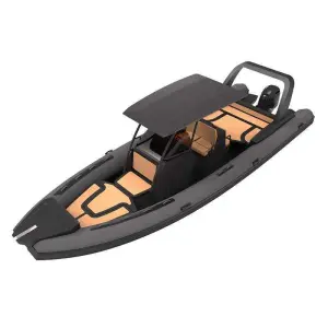 Aluminum Reinforced Hull Inflatable Rib Fuel Yacht Fishing Cruising Pontoon For Compact Marine Coastal Rubber Houseboat