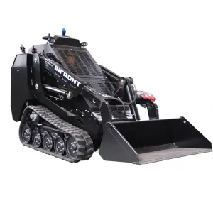 1ton 1000kg Infront Skidsteer Dingo Stand on Attachments Mini Crawler Skid Steer Loader With Track