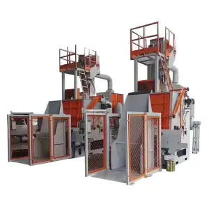 Q3210 Q326 Q324 Shot Blasting Machine Tumble Rubber Steel Belt for Castings Motor Featuring Gearbox for Deflashing