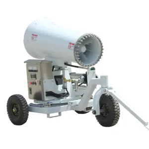 Construction and Demolition Site Dust Removal Use of the Spraying Cannon Machine Water Pump High Pressure Wind Pump