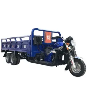 Delivery Motorcycle 300CC/350CC Heavy Loading Truck Motorized Cargo 9 Wheel Tricycle with Double Rear Axle