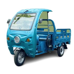 Open-Body Reverse Tricycle for Windproof and Rainproof Cargo Transportation Gasoline Motorized Passenger Tricycle