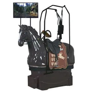 Brown Horse VR Simulator Technology Indoor Activity for Shopping Malls Parks Amusement Park Facilities