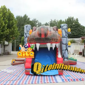 Dinosaur Themed Bouncing Slide Combo for Amusement Park Facilities