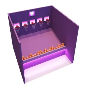 Indoor Interactive LED Basketball Game Hoops Amusement Park Team Activation Facility