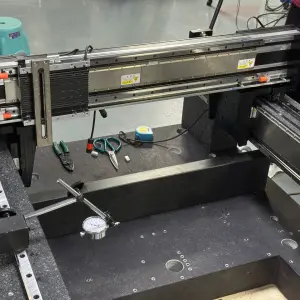 XYZ Gantry Cartesian Robot: 6g Acceleration 5m/s Speed ±0.01mm Repeatability 60kW Max Power Linear Motor Module