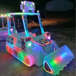 Indoor Electric Excavator Bumper Car Outdoor Playground Equipment for Kids Made Durable Fiberglass Great for Amusement Park