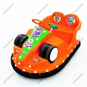 Carnival-Themed Indoor/Outdoor Electric Bumper Car Children's Interactive Riding Toy Made of Durable Fiberglass for Parents Kids