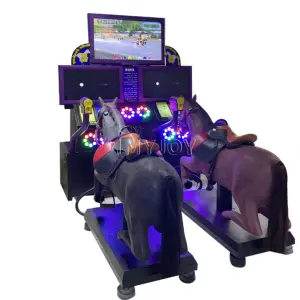 Carnival Amusement Park Indoor Electric Coin Operated West Cowboy Interactive Arcade Simulator Retro Horse Racing Game Machine