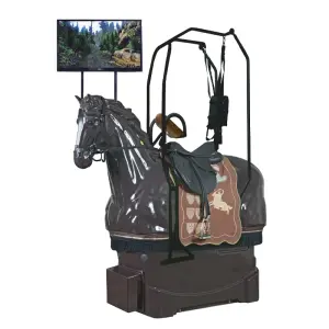 Electric Mechanical Horse Riding Simulator Indoor/Outdoor Fiberglass for Home Mall School Riding Lessons