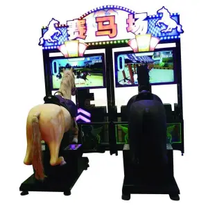 Coin Operated Mini GoGo Jockey Horse Riding Car Racing Video Draving Simulator Game Machine
