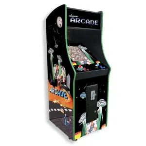 Nostalgic Man Cave Arcade 2 Player Stand up Arcade Machine 681 Classic Games Upright Arcade Cabinet Support Trackball