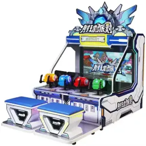Coin Operated Kids Arcade Interactive Iceman Crazy Water Video Game Console Simulator Indoor Game Center