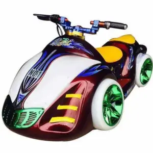 Square Electric Battery Kidsren's Indoor Toy Car Luminous Bumper Car with Double Remote Control Home Playground