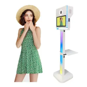 DSLR Photo Booth Shell With Printer Stand Photobooth Camera Box 15.6 Inch Touch Screen Selfie Booth Machine