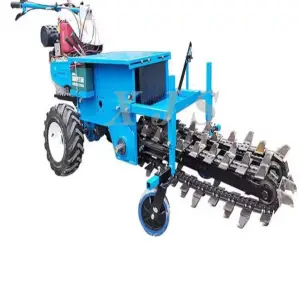 Agricultural Planting Ditching Orchard Deep Trench Fertilize Pipe Trenching Machine Mini Handheld Chain Trencher