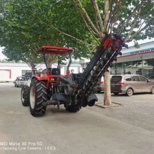 Tractor Mounted Pto Single Chain Ditching Pipeline Farmland Saw Farm Chain Trencher for Trenching Water Pipe and Cable