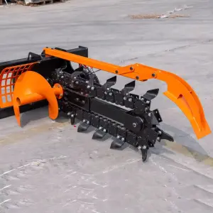 Heavy Work Industry Trencher 1000mm Ditching Depth Farm Trenching Digging Machine Chain Trencher for Skid Steer Excavator Using