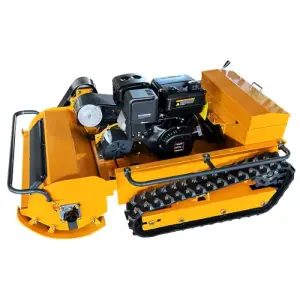 Smart Mini Wheel Lawn Mower with Remote Control 4-stroke Grade DIY Robot Grass Cutter for Farms & Home Gardens