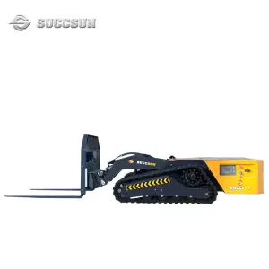 Small Track Crawler Loader Mini Skid Steer Loader With Remote Control Lawn Mower Hammer