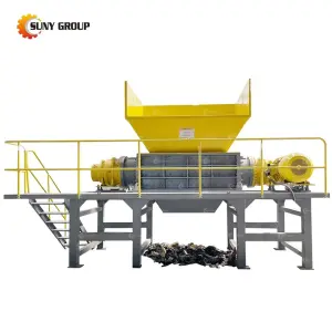 Double Shaft Scrap Metal Shredder Crushing Machine High Efficiency Plant Shredding Equipment