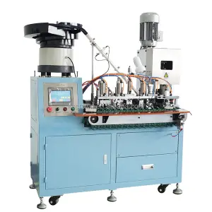 WL-280-O Automatic Power Cord Making Machine 2 Pin Euro Plug Terminals Crimping Machine