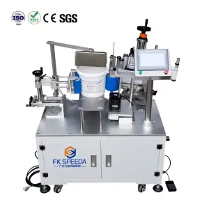 Servo-Driven Positioning Semi Automatic Large Barrel Sticker Labeling Machine Paint Barrel Label Applicator Machine