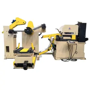 Sheet Metal Uncoiler 3 in 1 Decoiler Straightening Feeder Machine for Steel Coil Materials