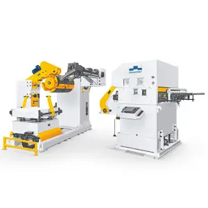 Sheet Metal Steel Coil Uncoiler Leveler 3 in 1 Decoiler Straightener Feeder Machine