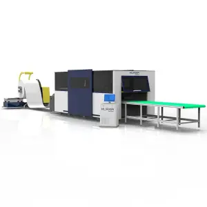 Steel Coil Laser Cutting Machine With Coil Leveling Machine Steel Material Rack High Productivity Coil Laser Cutting Machine