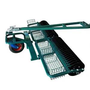 2.2m Twin Line Golf Ball Picker Steel Construction Gas Vehicle Driving Range Equipment Golf Course Machinery Retriever