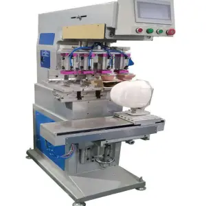 Golf Ball Tempo Pad Printing Machine 4 Colors Tampography for Lids Maquina De Tampografa Para Tapas Pad Printer with Shuttle