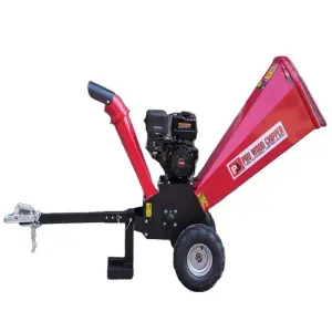 Mobile Garden Petrol Branch Self Feeding 15HP Gasoline Motor Powered Small Wood Chipping Machine Chipper Shredder