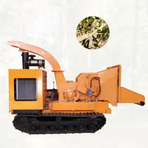 Self Powered 22HP Diesel Engine Wood Chipper Shredder with Hydraulic Feed Tree Wood Chipper Machine Branch Shredder