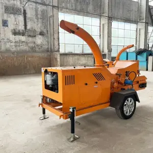 Self Powered 18 HP 22 hp 40 hp 50hp Diesel Engine Dual Hydraulic Feeding Wood Chipper Shredder Chipping Cutting Machines