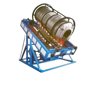 Rising Sun Open Flame Rock n Roll Rotational Moulding Machine