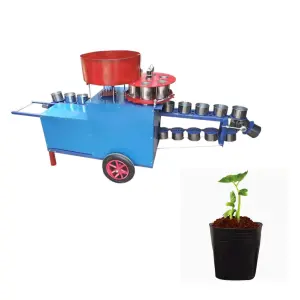Plant Nursery Soil Nutrient Bowl Filling Cup Machinery Seedling Pot Soil Filling Machine Nursery Pot Filling Machine
