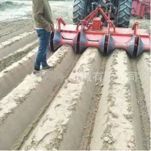 Strawberry Ditching and Ridging Machine Plastic Mulch Layer Bed Former Machine Agriculture Bed Ridger