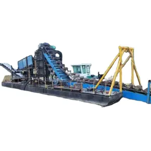 Mining Chain Bucket Boat Dredge Boat for Gold 12 Product 2020 Provided South Africa Diesel Generator 45